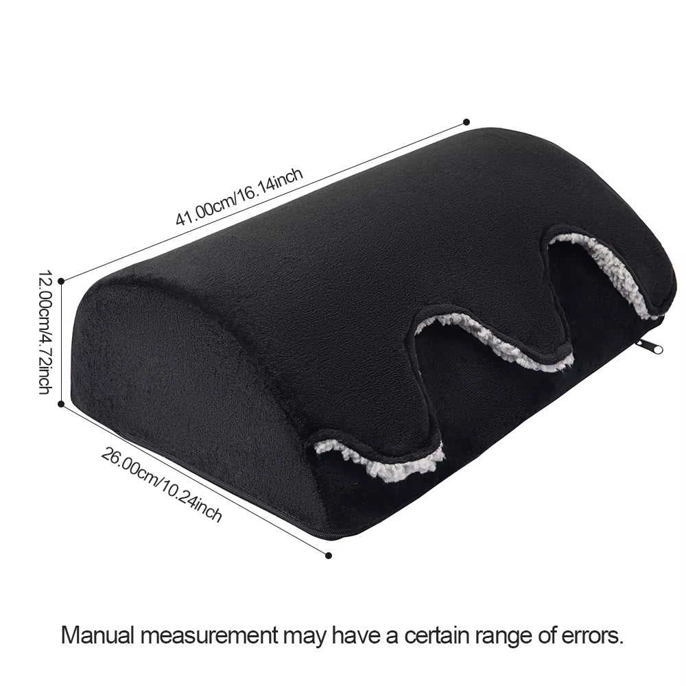 Foot under the Desk, Warm Foot Pocket Footstool, Comfortable Footpad with Lamb Wool, Suitable for Office Game Chair Legs Support
