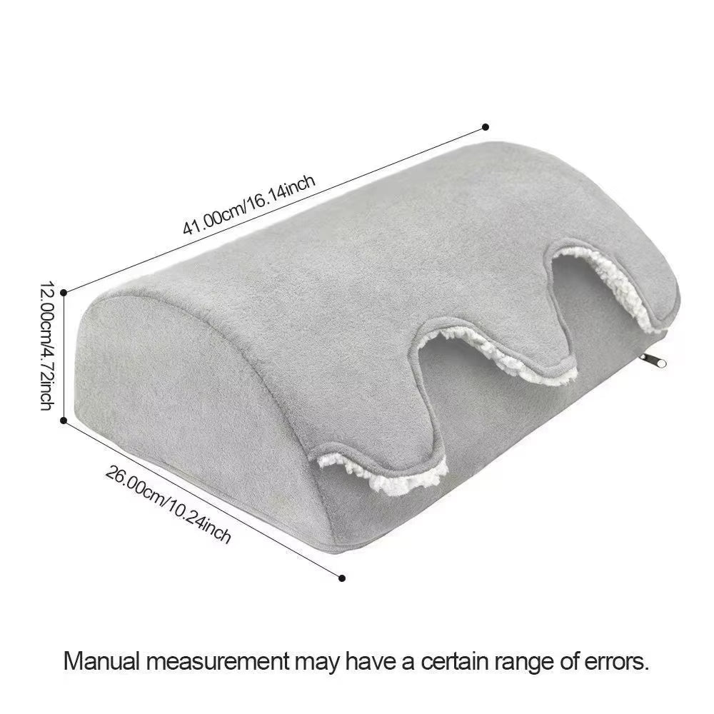 Foot under the Desk, Warm Foot Pocket Footstool, Comfortable Footpad with Lamb Wool, Suitable for Office Game Chair Legs Support