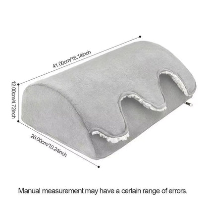Foot under the Desk, Warm Foot Pocket Footstool, Comfortable Footpad with Lamb Wool, Suitable for Office Game Chair Legs Support